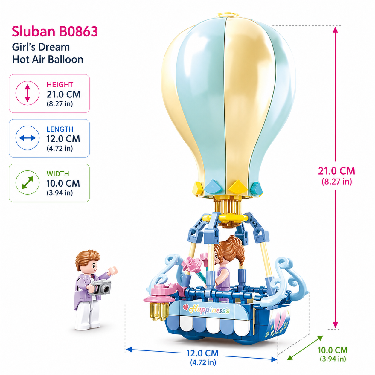 Sluban B0863 Girl's Dream Hot Air Balloon