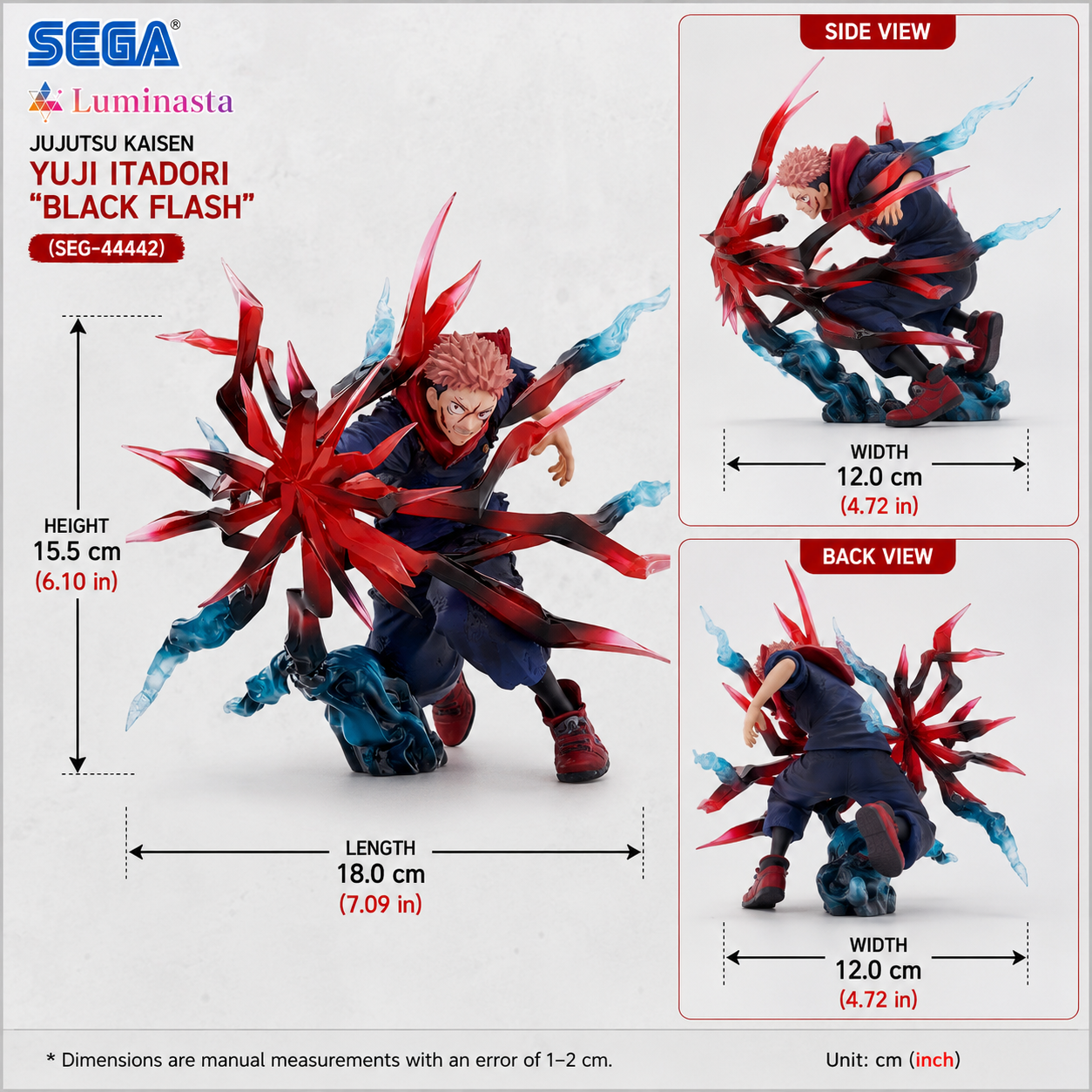 SEGA Luminasta – Jujutsu Kaisen – Yuji Itadori “Black Flash” (SEG-44442)