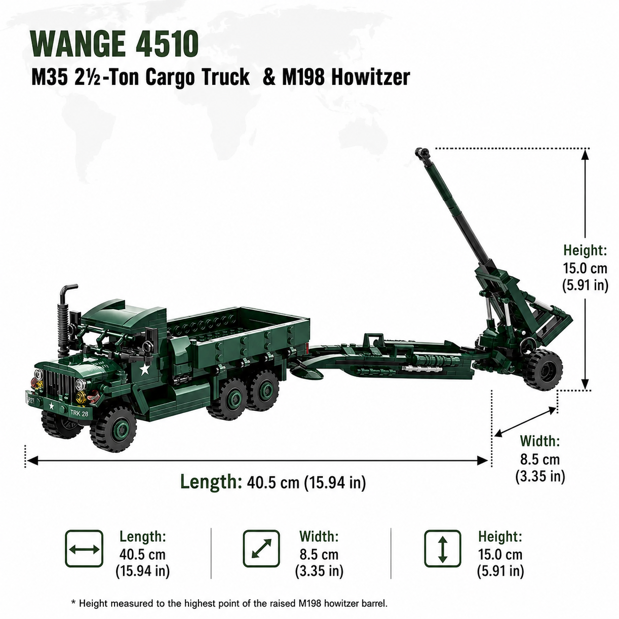 WANGE 4510 M35 2½-Ton Cargo Truck AND M198 Howitzer
