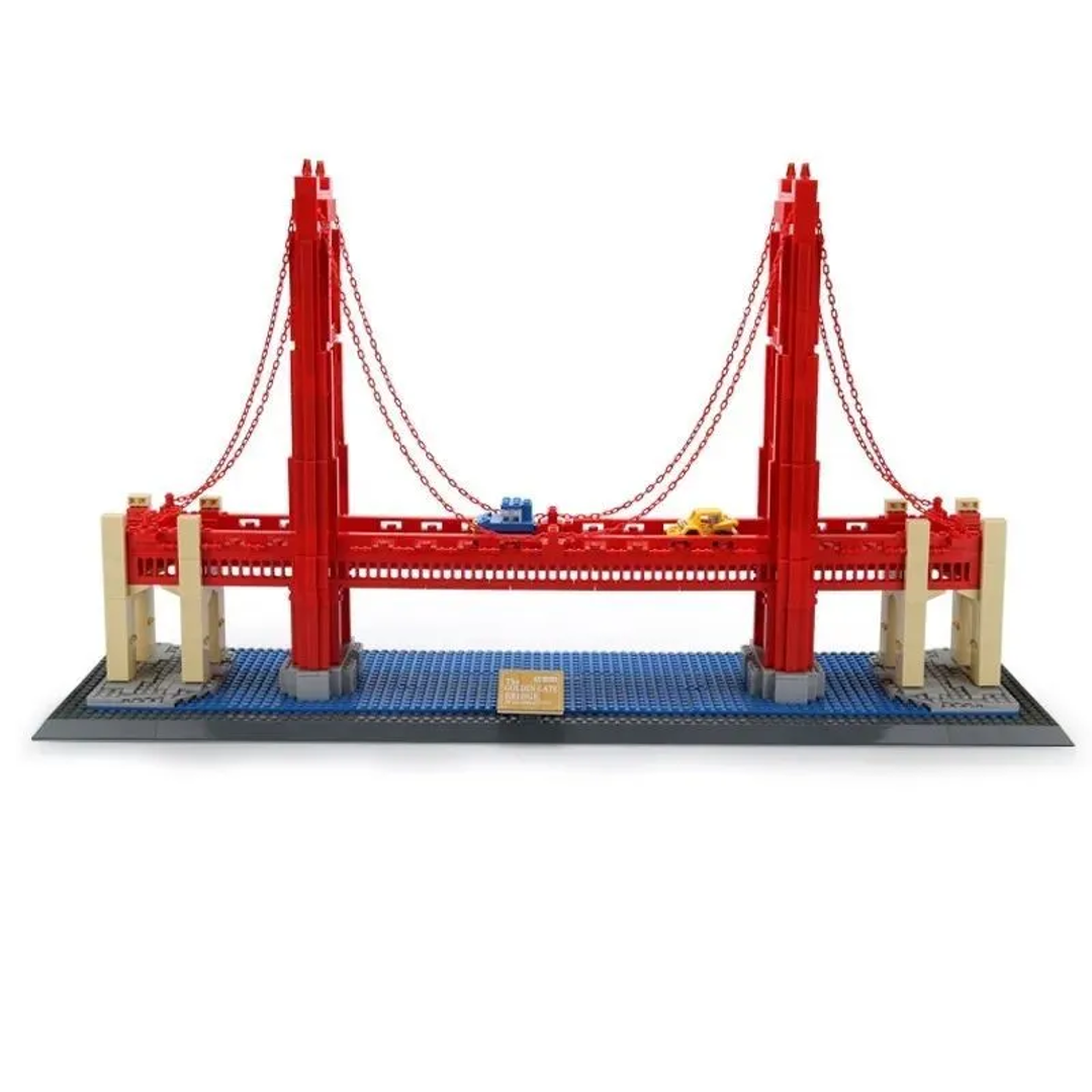 WANGE 6210 Golden Gate Bridge Architecture Building Block Set (1977PCS)