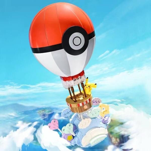 KEEPPLEY K20234 Pokémon Poké Ball Hot Air Balloon Building Block Set