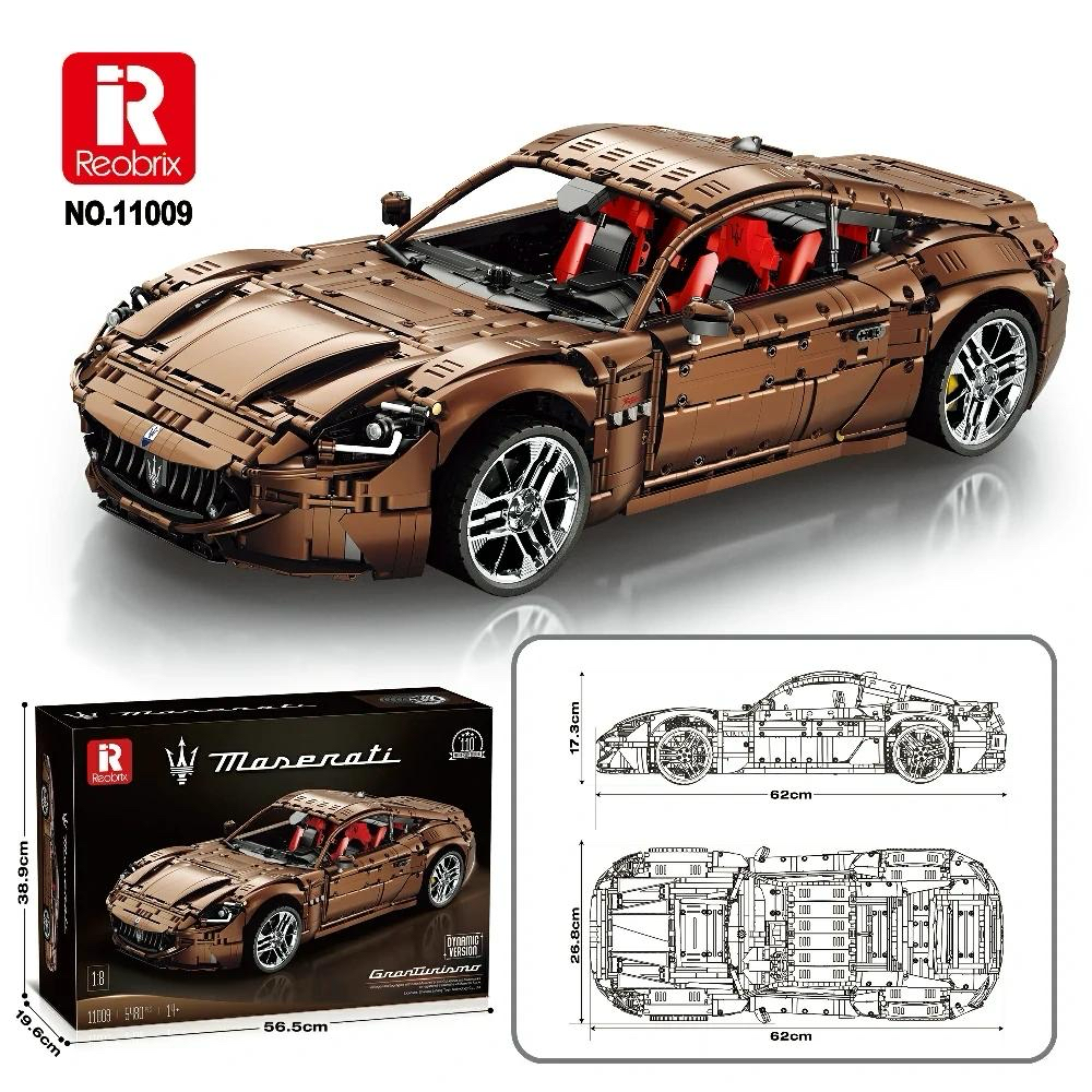 REOBRIX 11009 Maserati GranTurismo RC Building Block Set (5480PCS)(Motorised with Remote)