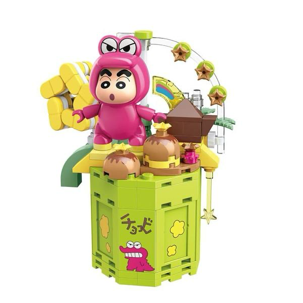 KEEPPLEY K20623 Crayon Shin-chan Crocodile Outfit Biscuit Building Block Set