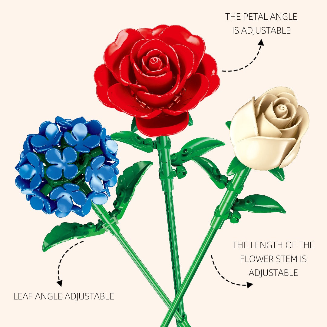 JIESTAR X88001/88002/88004/88008/88010/88011 Build Your Own Flower Bouquet Series